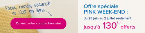 Le code promo du pink Week-end de juin 2017